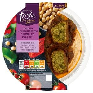 Sainsbury's 250g Crumbled Falafel Loaded Houmous, Taste the Difference