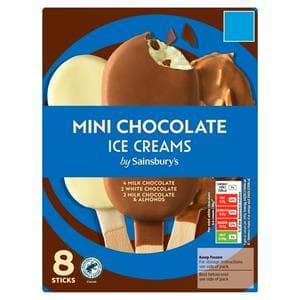 Sainsbury's 8 x 55ml Mini Chocolate Ice Creams