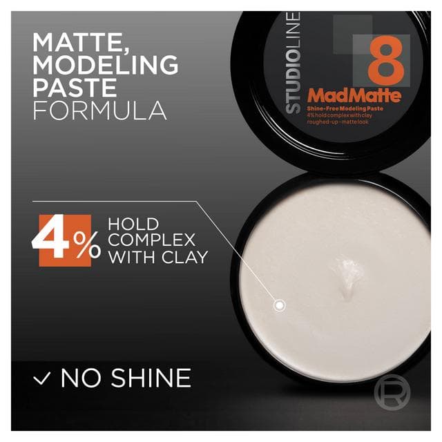 L'Oréal Paris Studio Line 75ml Mad Matte Shine Free Modelling Paste - gallery image 3