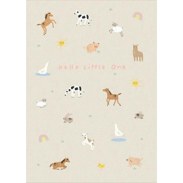 Sainsbury's Hello Little One Baby Small Cute Icon Design Greeting Card - gallery image 1