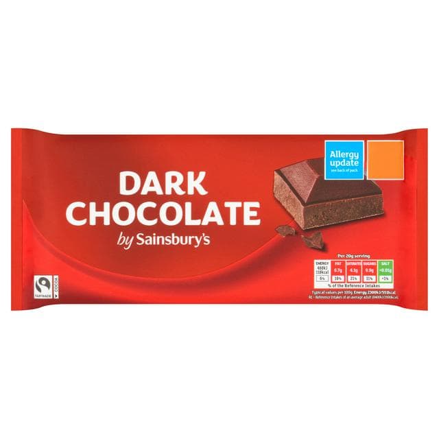 Sainsbury's Dark Chocolate 180g - gallery image 1
