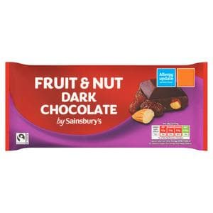 Sainsbury's Fruit & Nut Dark Chocolate 180g