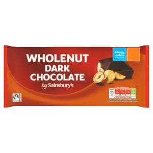 Sainsbury's Wholenut Dark Chocolate 180g