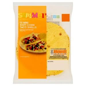 Sainsbury's Summer 12 x Mini Soft Corn Tortilla Taco Shells 300g