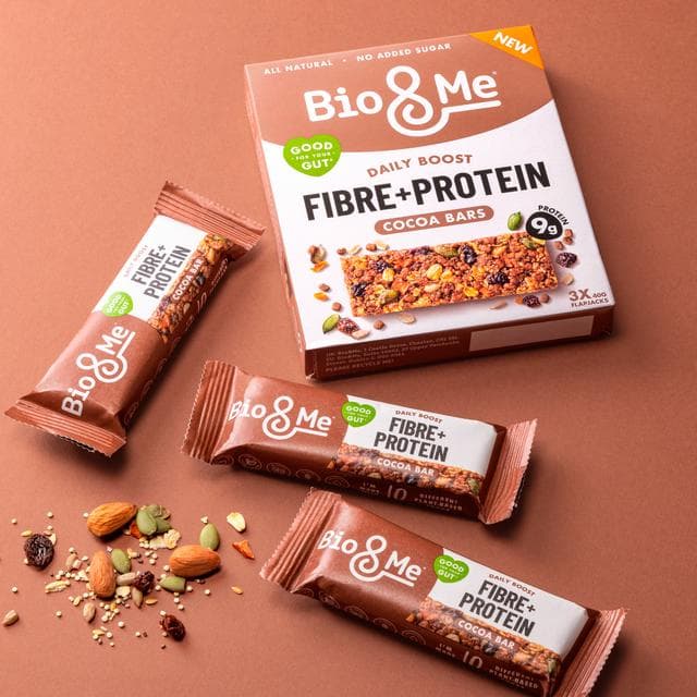 Bio&Me Daily Boost 3 x 40g Fibre+Protein Cocoa Flapjack Bars - gallery image 6