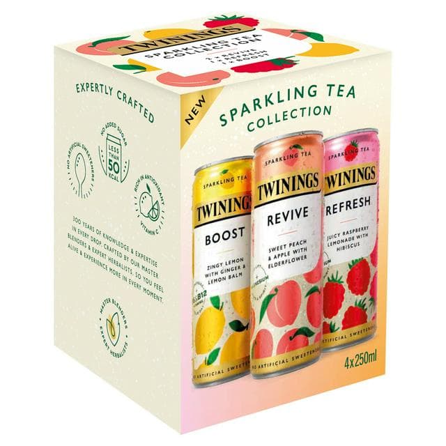 Twinings Sparkling Tea Collection 4 x 250ml - gallery image 1