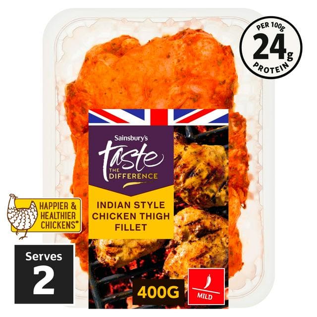 Sainsbury's 400g Indian Style Chicken Thigh Fillet, Taste the Difference - gallery image 1