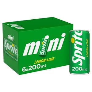 Sprite Lemon Lime 6 x 200ml Cans