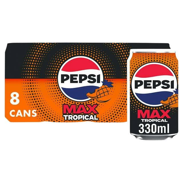 Pepsi 8 x 330ml Max Tropical Cans - gallery image 1