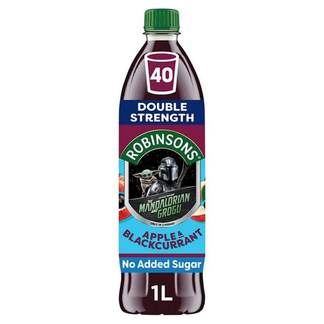 Robinsons 1L Double Strength Apple & Blackcurrant No Added Sugar Squash - gallery image 1