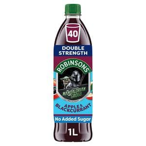 Robinsons 1L Double Strength Apple & Blackcurrant No Added Sugar Squash