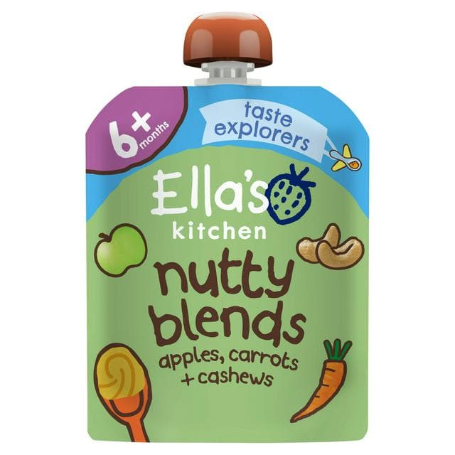 Ella's Kitchen 85g 6+ Months Nutty Blends Apples, Carrots + Cashews Pouch - gallery image 1