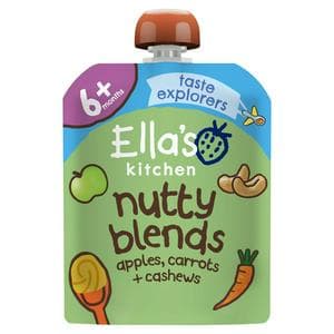 Ella's Kitchen 85g 6+ Months Nutty Blends Apples, Carrots + Cashews Pouch