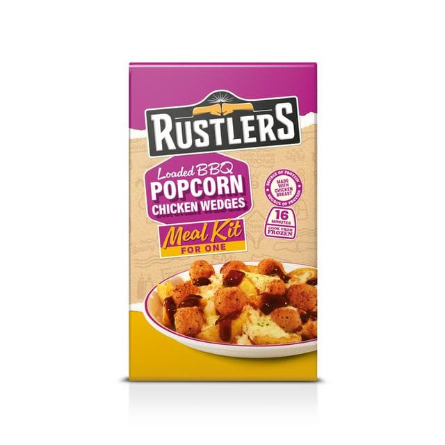 Rustlers 349g Loaded BBQ Popcorn Chicken Wedges - gallery image 1