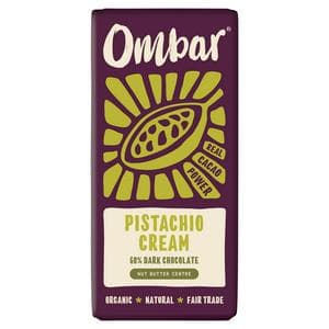 Ombar 70g Pistachio Cream 60% Dark Chocolate Bar