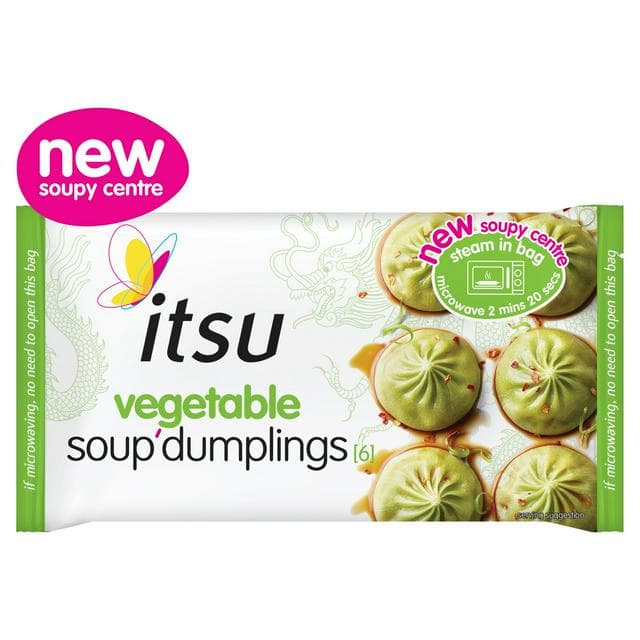 itsu 6 x Vegetable Soup Dumplings 168g - gallery image 1