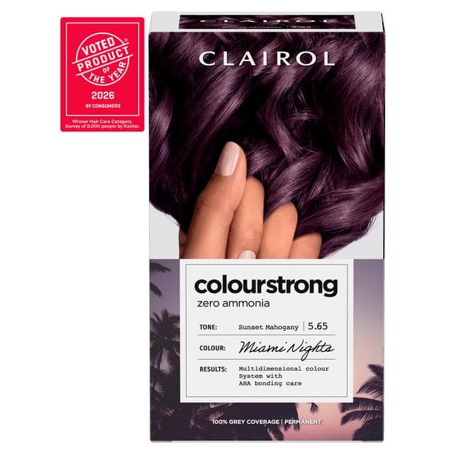 Clairol Colour Strong 5.65 Sunset Mahogany Permanent Hair Dye - gallery image 2