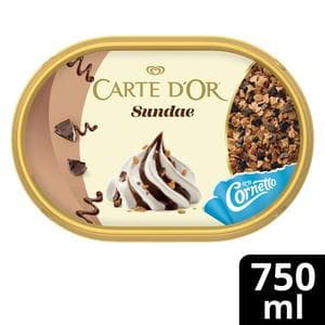 Carte D'or 750ml Sundae Chocolate Ice Cream Tub