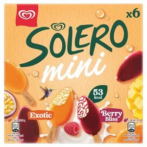 Solero 6 x 50ml Mini Exotic & Berry Bliss Ice Cream Lollies