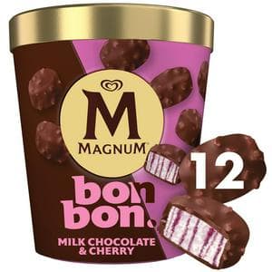 Magnum 12 x 17ml Bonbon Cherry & Milk Chocolate Ice Cream Frozen Snack