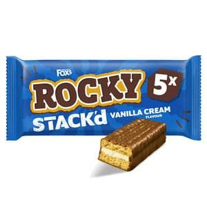 Fox's Rocky 5 x 25g Stack'd Chocolate Cream Flavour Multipack Biscuit Bar