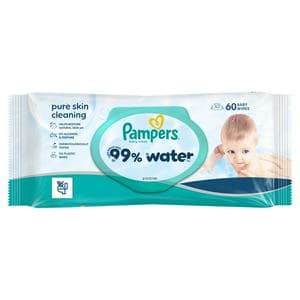 Pampers 99% Water 60 Baby Wet Wipes