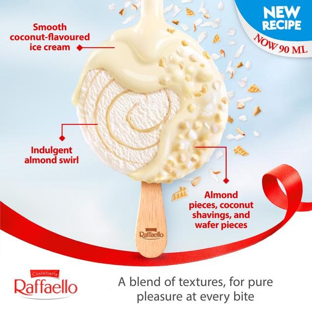 Raffaello 3 x 90ml Ice Cream Sticks - gallery image 3