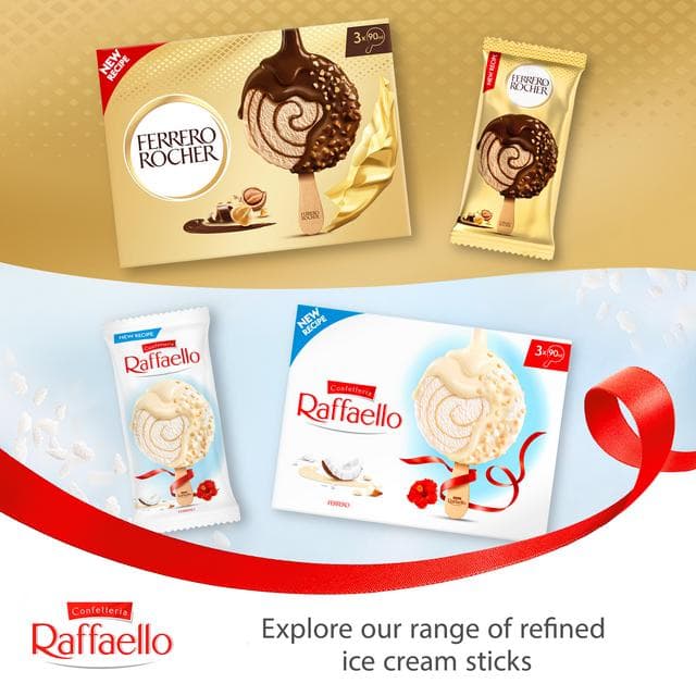 Raffaello 3 x 90ml Ice Cream Sticks - gallery image 5