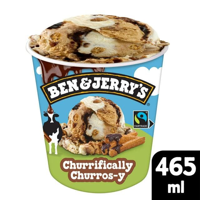 Ben & Jerry's 465ml Churrifically Churros y Ice Cream Tub - gallery image 1