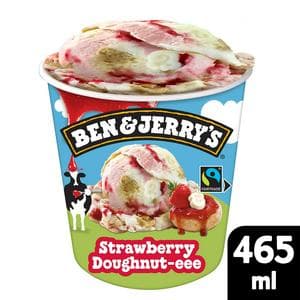 Ben & Jerry's 465ml Strawberry Doughnut eee Ice Cream Tub