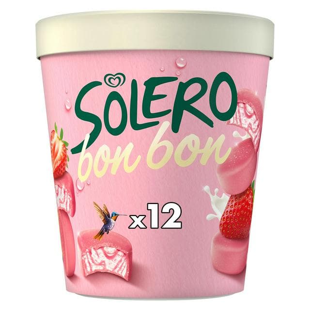 Solero 12 x 16ml Bonbon Strawberry Twist Ice Cream Frozen Snack - gallery image 1