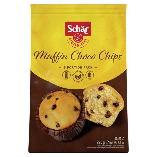 Schar 5 x 45g Choco Chips Muffin - gallery image 1