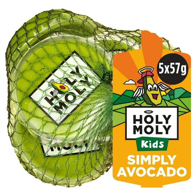 Holy Moly 5 x 57g Kid's Simply Avocado - gallery image 1