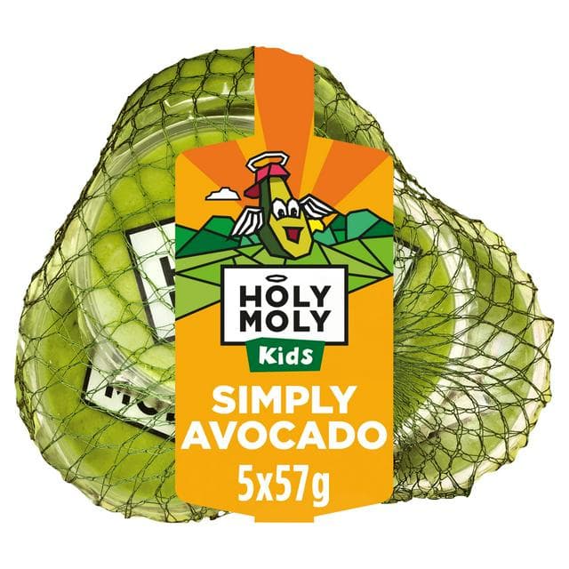 Holy Moly 5 x 57g Kid's Simply Avocado - gallery image 1