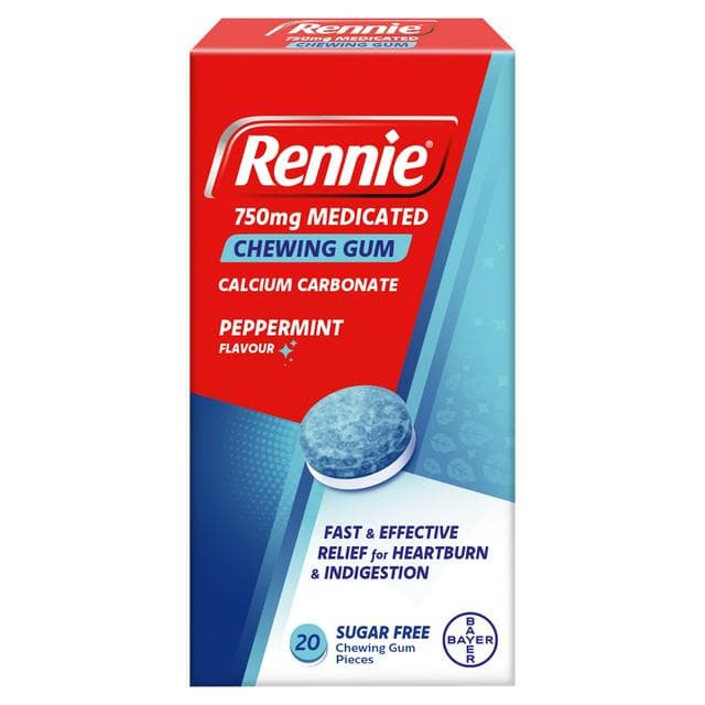 Rennie 750mg Medicated Peppermint Flavour Chewing Gum - gallery image 1
