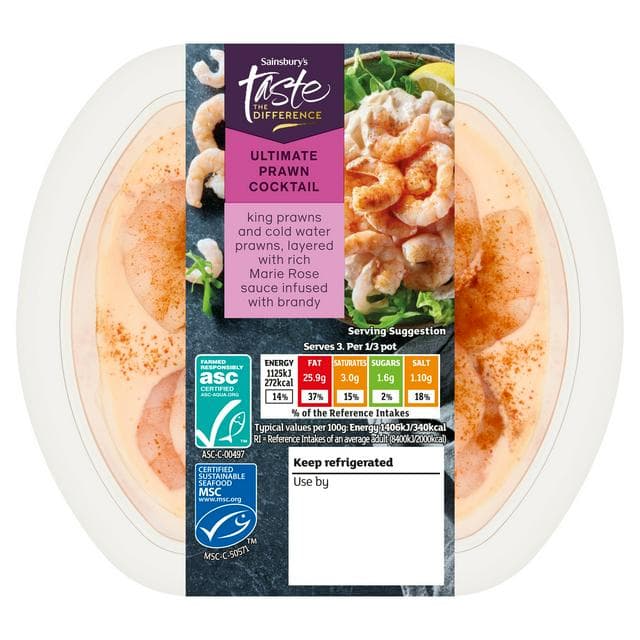 Sainsbury's 240g Ultimate Prawn Cocktail, Taste the Difference - gallery image 1