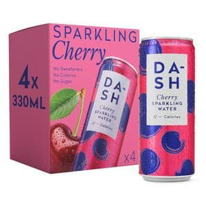 Dash 4 x 330ml Cherry Sparkling Water