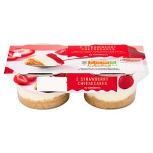 Sainsbury's 2 x 100g Strawberry Cheesecakes