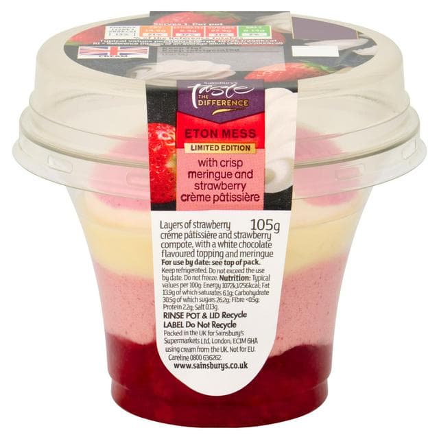 Sainsbury's 105g Eton Mess, Taste the Difference, Limited Edition - gallery image 1