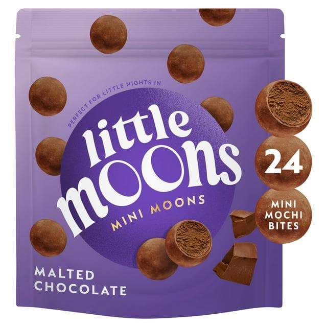 Little Moons Mini Moons 168g Malted Chocolate Cheesecake Frozen Snack - gallery image 1
