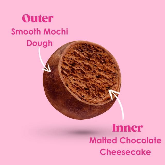 Little Moons Mini Moons 168g Malted Chocolate Cheesecake Frozen Snack - gallery image 4