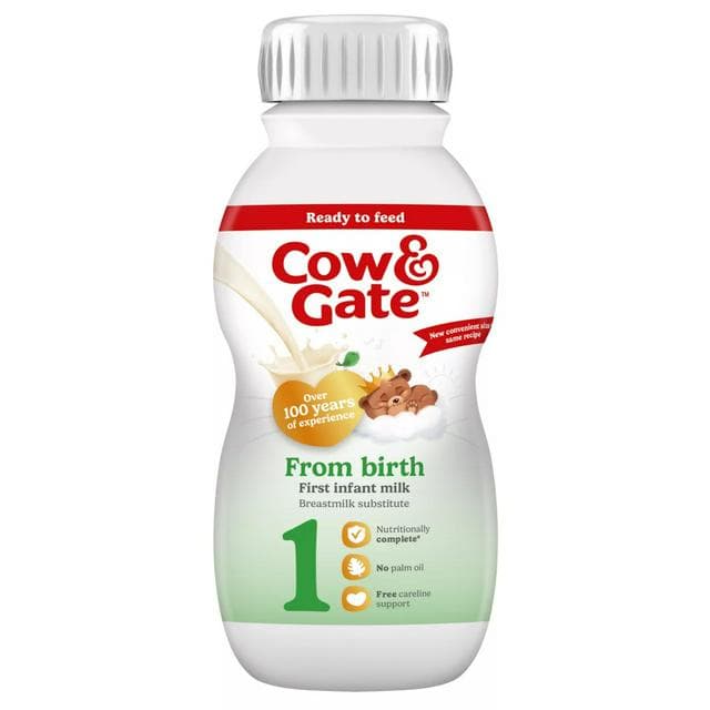Cow & Gate 500ml First Infant Milk from Birth Ready to Use - gallery image 1