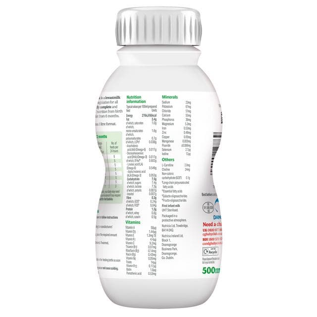 Cow & Gate 500ml First Infant Milk from Birth Ready to Use - gallery image 6