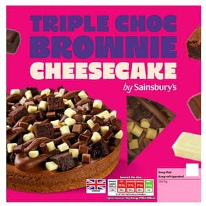 Sainsbury's Loaded 550g Triple Choc Brownie Cheesecake