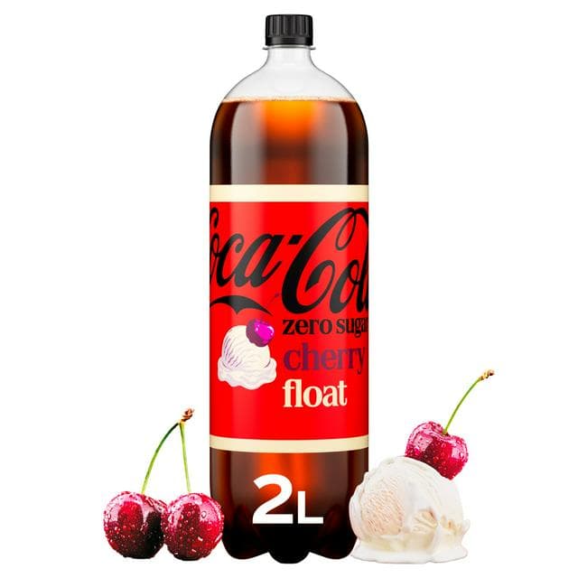 Coca-Cola 2L Zero Sugar Cherry Float Soft Drink Bottle - gallery image 1