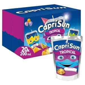Capri Sun 20 x 200ml Tropical Party Pack Kids Juice Drinks