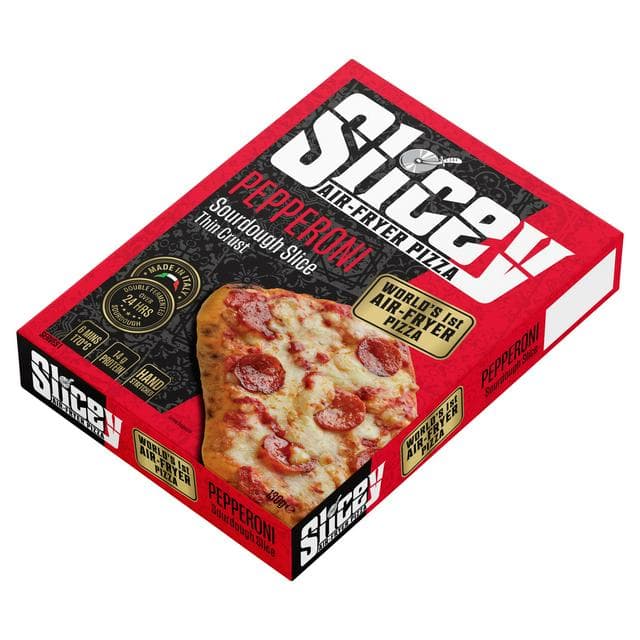 Slicey 130g Pepperoni Sicilian Style Slice Thin Crust Air fryer Pizza - gallery image 1