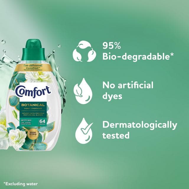 Comfort Botanicals 64 Washes Green Spa Fabric Conditioner 960ml - gallery image 4