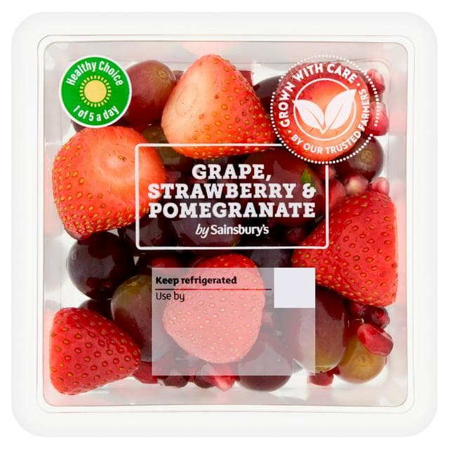 Sainsbury's 220g Grape, Strawberries & Pomegranate - gallery image 1