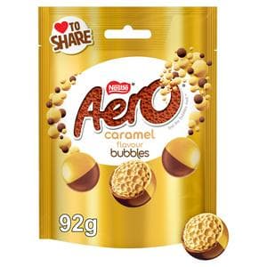 Aero Bubbles 92g Caramel Flavour Chocolate Sharing Bag